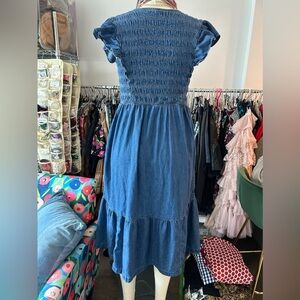 Gap denim dress with smocked top body